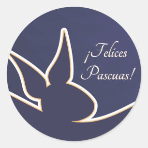Felices Pascuas   Happy Easter Rounder sticker