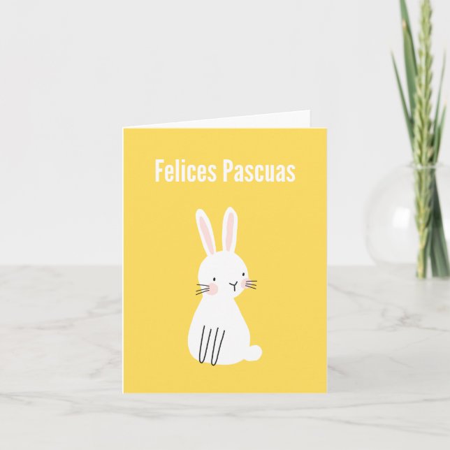 Felices Pascuas, Spanish Happy Easter  Card (Front)