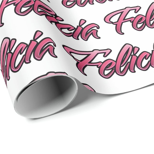 Felicia faded pink personalized gift wrap (Roll Corner)