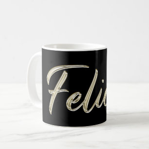 Felicia white gold Handwriting Tasse Kaffeetasse Coffee Mug