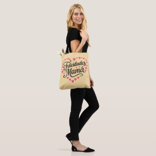 Felicidades Mamá Happy Mother's Day Calligraphy    Tote Bag