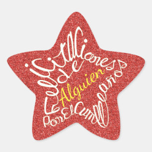 Felicitaciones por el cumpleaños de Alguien Star Sticker