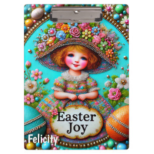FELICITY ~VINTAGE GIRL Eggs ~ Clipboard