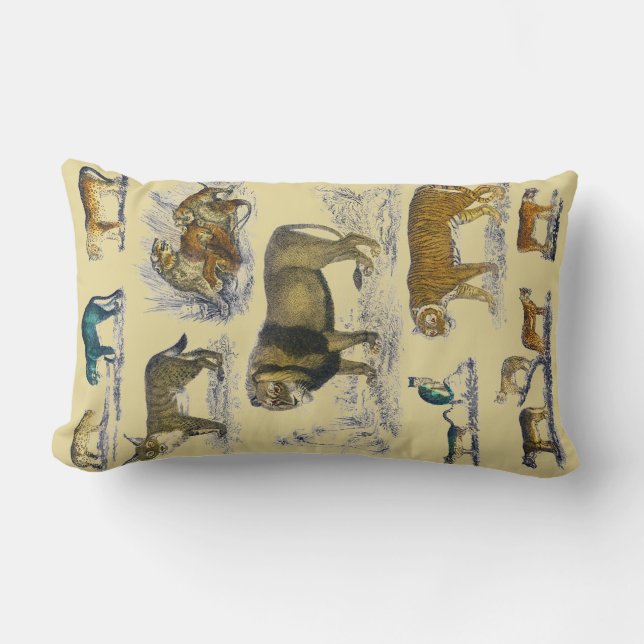 Feline Animals Lumbar Cushion (Front)