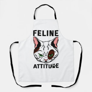 Feline Attitude Cat Mood Pet Character Apron