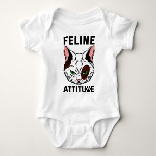 Feline Attitude Cat Mood Pet Character Baby Bodysuit