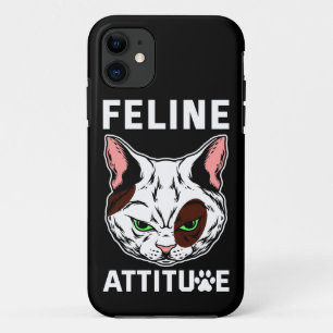 Feline Attitude Cat Mood Pet Character iPhone 11 Case