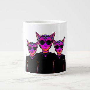 Feline characters Design Large Coffee Mug