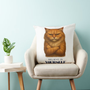 Feline Confidence T-Shirt Cushion