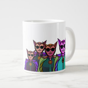 Feline Creatures Design Pickleball Paddle Large Coffee Mug