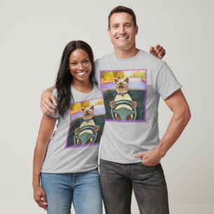 "Feline Driver" Cute Photo. Buy Now T-Shirt