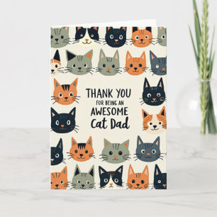 Feline Faces Fathers Day Card