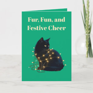 Feline Fairy-Light Muddle Card