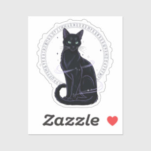 Feline Familiar – Gothic Black Cat with Runes