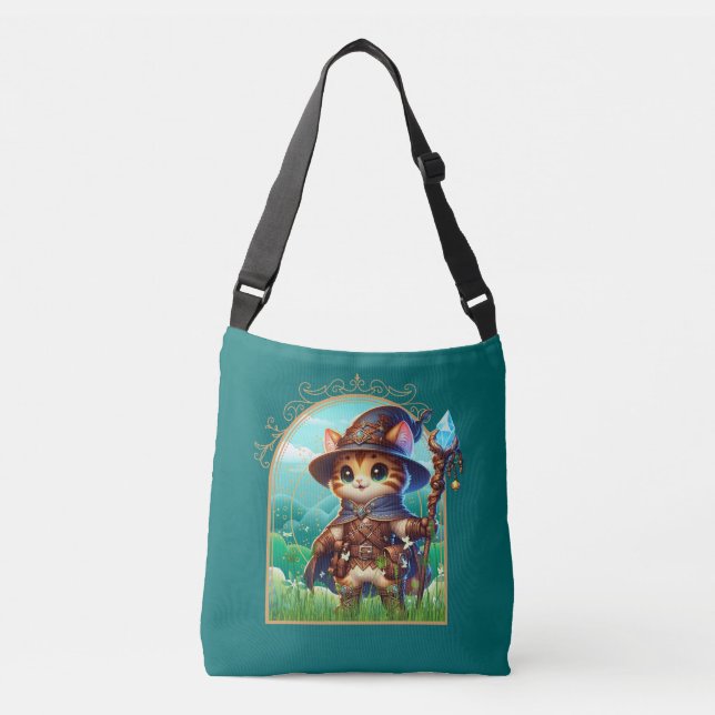 Feline Fantasy Adventure Crossbody Bag (Front)