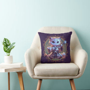 Feline Fantasy Adventure Cushion