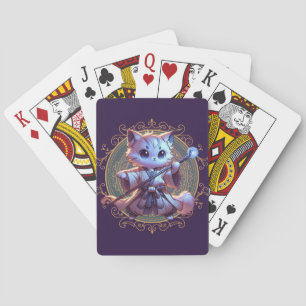 Feline Fantasy Adventure Playing Cards