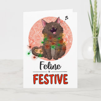 Feline Festive Cat Card