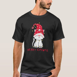 Feline Festive Xmas Holiday Merry Catmas Party T-Shirt