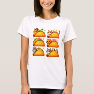 Feline Fiesta in a Taco T-Shirt