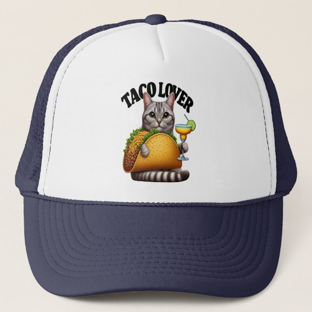 Feline Fiesta: Taco Cat Trucker Hat (Front)
