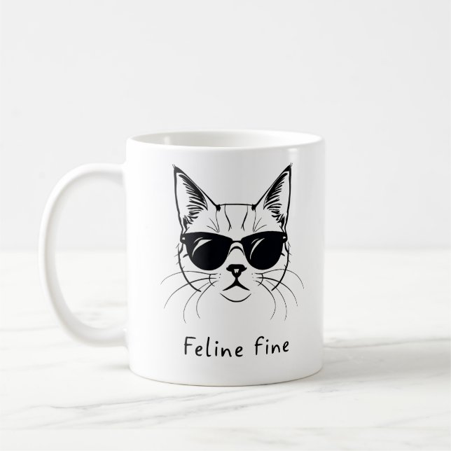 Feline Fine Coffee Mug (Left)