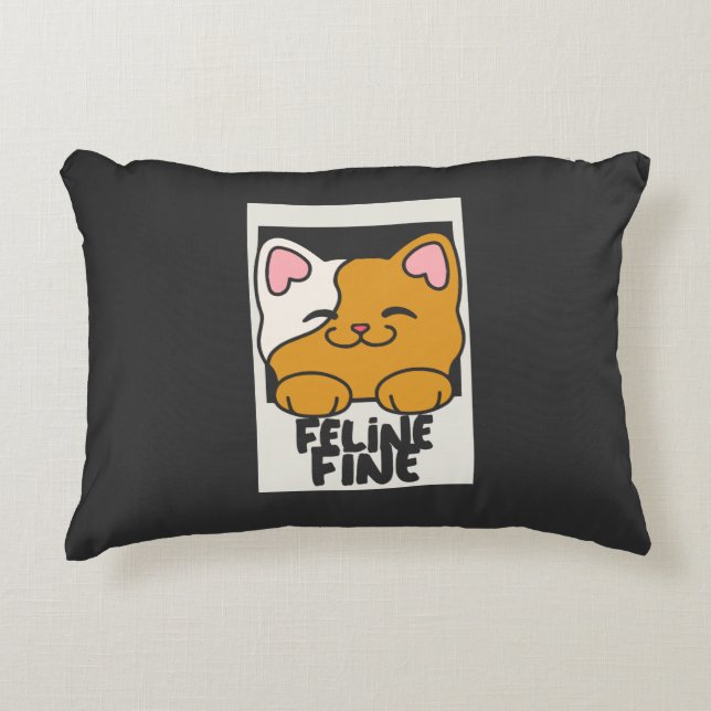 Feline Fine Decorative Cushion (Front)