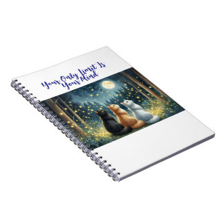 Feline Friends and the Moonlight  Notebook