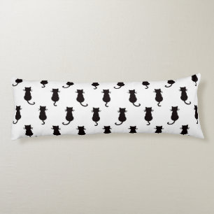 Feline Fun Forever Whimsical Cats Black Cat Motif Body Cushion