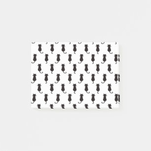 Feline Fun Forever Whimsical Cats Black Cat Motif Post-it Notes