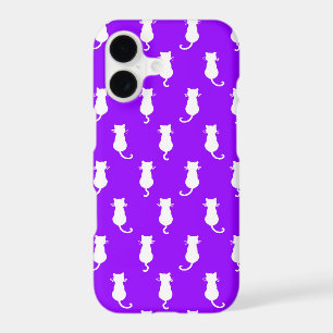 Feline Fun Forever Whimsical Cats White Cat Purple