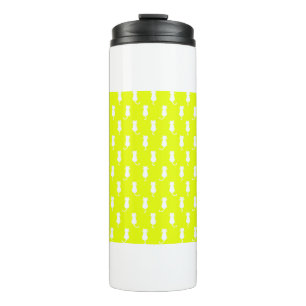 Feline Fun Forever Whimsical Cats White Cat Yello Thermal Tumbler