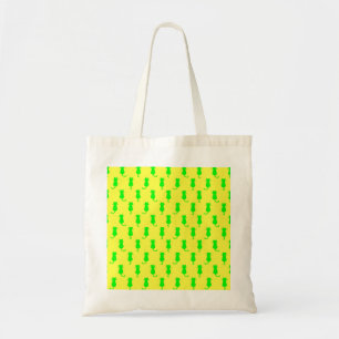 Feline Fun Forever Whimsical Green Cats Yellow Tote Bag