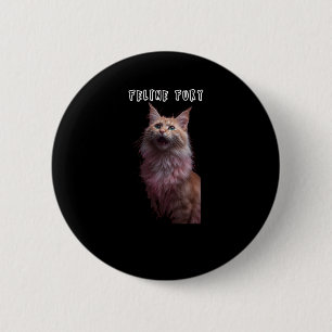 Feline Fury 6 Cm Round Badge