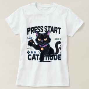 Feline Gamer   Cute Kitty Gaming Design T-Shirt
