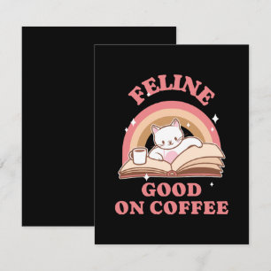 Feline Good on Coffee RSVP Card