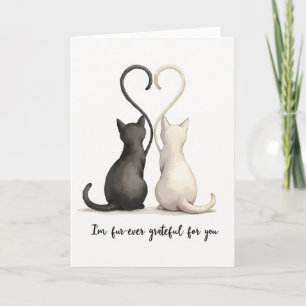 Feline Gratitude Birthday Card