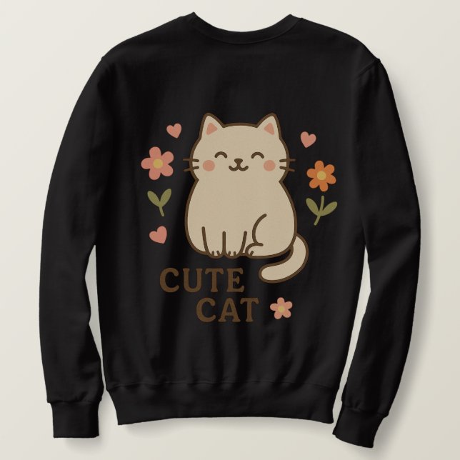 Feline in Bloom Sweatshirt (Design Back)