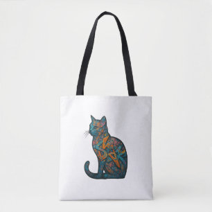 Feline Inferno Tote Bag