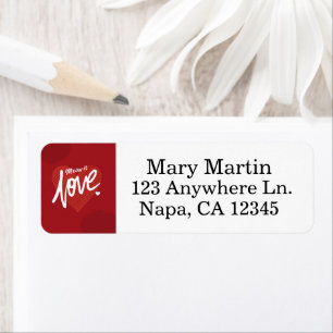 Feline Inspired Red Cat Lovers Playful Typography Return Address Label
