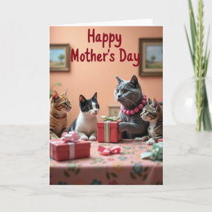 Feline Mothers Day Gift Card