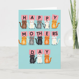 Feline Mothers Day Letter Card