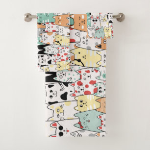 Feline Music Ensemble Bath Towel Set