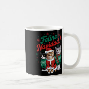 Feline Navidad Funny Cat Christmas Holiday Xmas Sa Coffee Mug