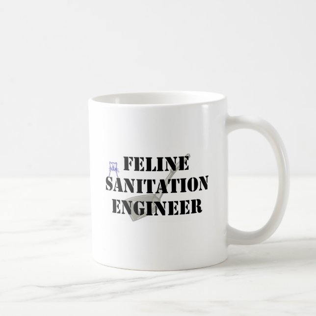 Feline Sanitation Engineer Coffee Mug (Right)
