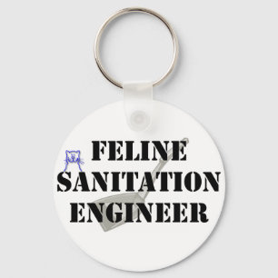 Feline Sanitation Engineer Key Ring