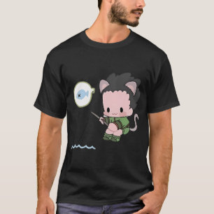 Feline Shore Fishing - Tiny Cat Ears Angler T-Shirt