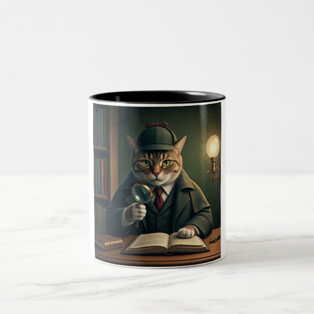 Feline Sleuth: A Mysterious Coffee Mug (Center)