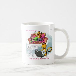 Feline Social Media Funny Coffee Mug