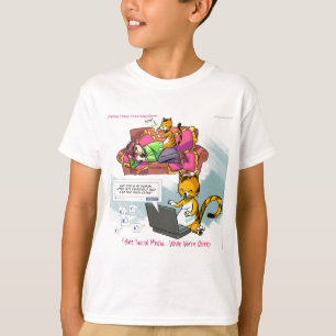 Feline Social Media Funny T-Shirt